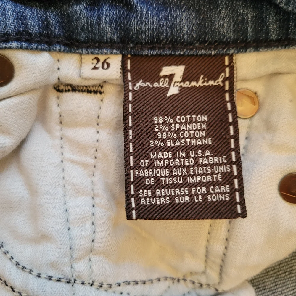 7 for all mankind size 26 jean shorts - Picture 4 of 4